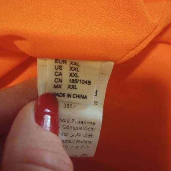 Tropical Print Mini Dress Deep V Cut Front And Back Belted Pleated Front - Picture 10 of 10